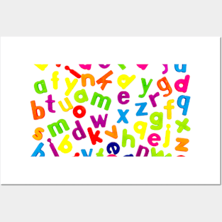 Jumbled up Multi Coloured Letters Posters and Art